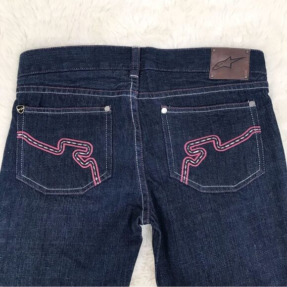 ALPINESTARS Roulette Skinny Straight Motorcycle Jeans Low Rise Moto Size 1 New - Picture 7 of 10